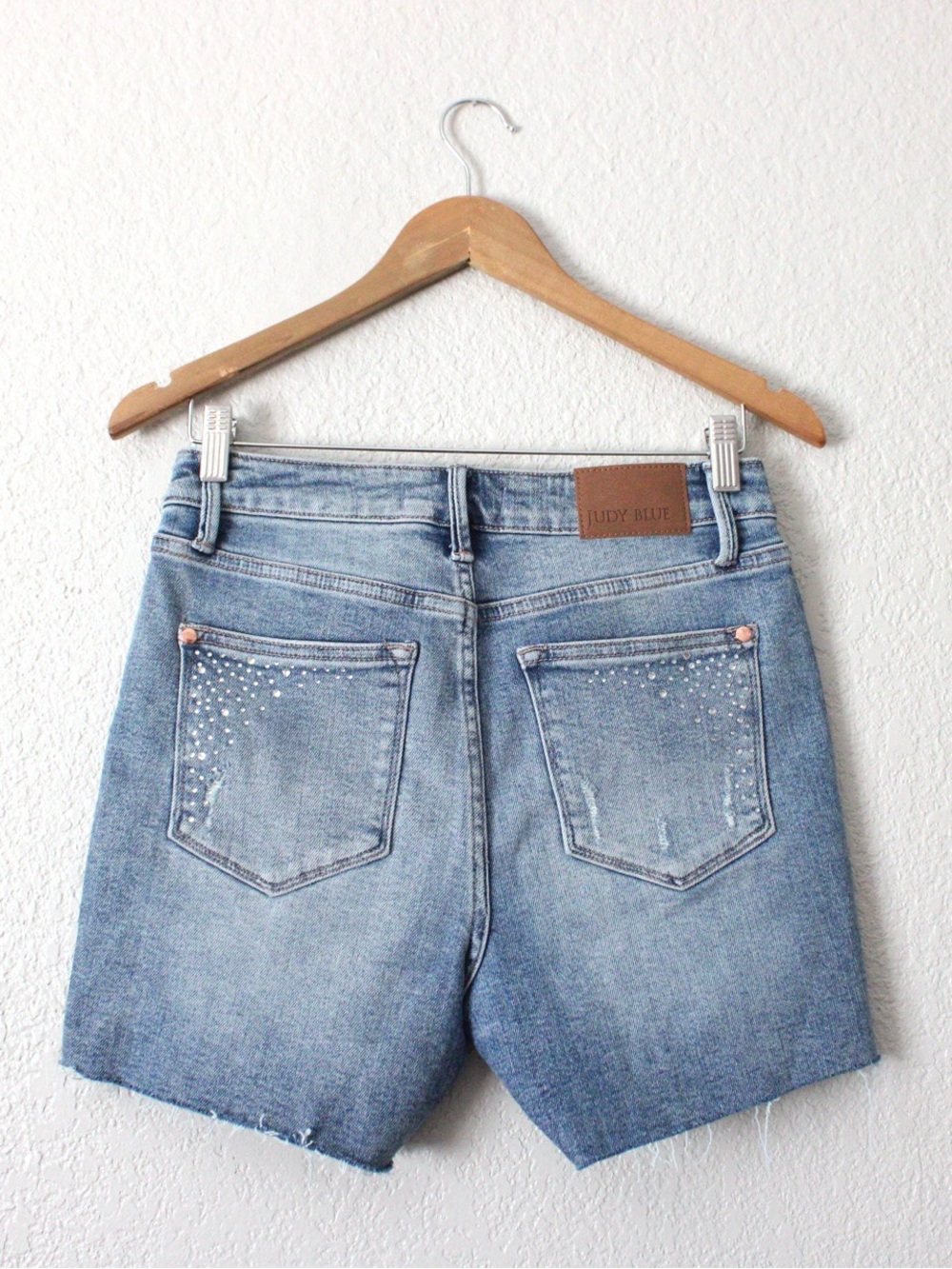 Judy Blue Rhinestone High Rise Shorts - Picture 2 of 6